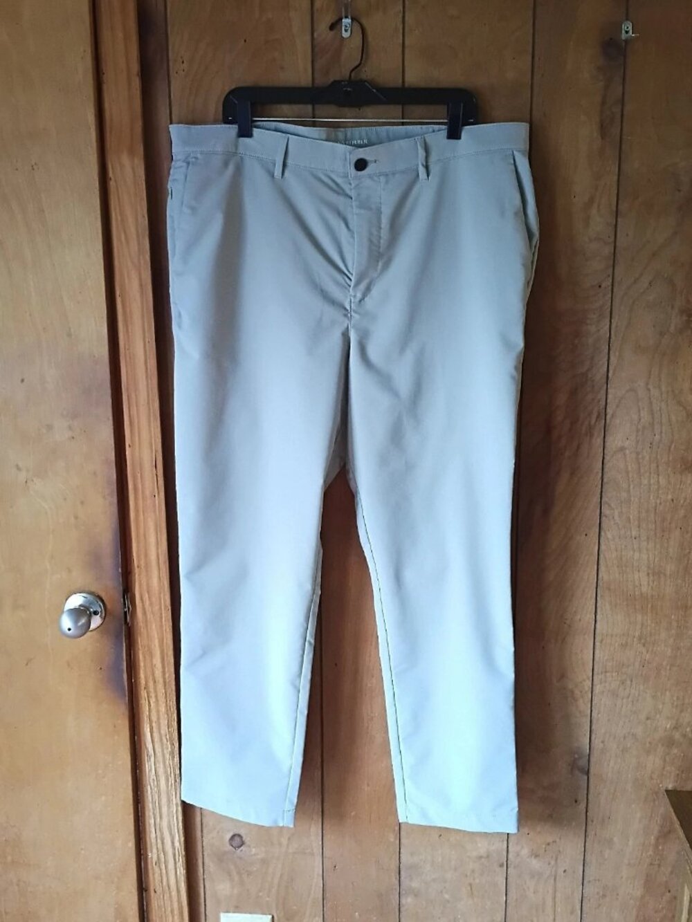Banana Republic Men's Light Gray Dress Pants Size 40x30 Polyester Flat Front